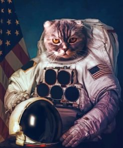 Astronaut Cat paint by numbers