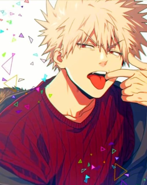 Bakugo My Hero Academia paint by numbers