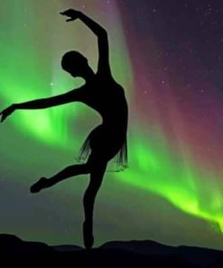 Ballerina Silhouette Dance paint by numbers