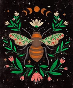 Folk Art Bee paint by numbers