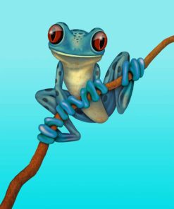 Blue Frog Paint by numbers