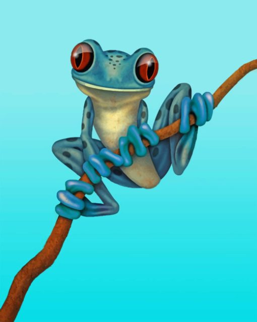 Blue Frog Paint by numbers