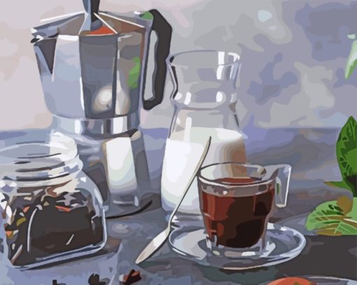 Breakfast Drinks paint by numbers