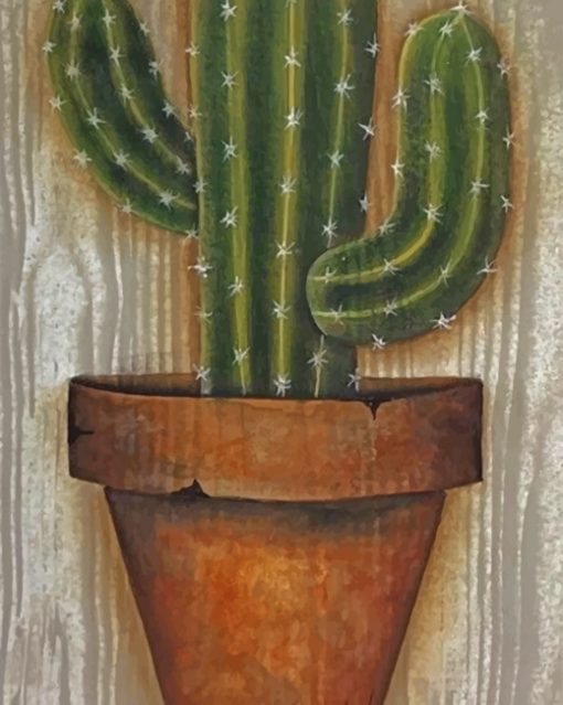 Cactus paint by numbers