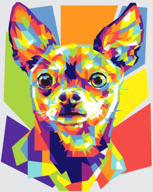 Chihuahua Pop Art paint by numbers