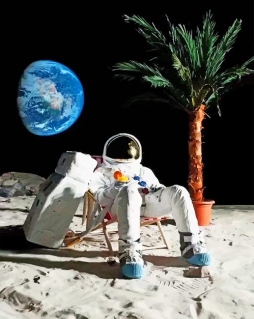 Chilling Astronaut paint by numbers