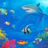 Colorful Fish And Shark Paint by numbers