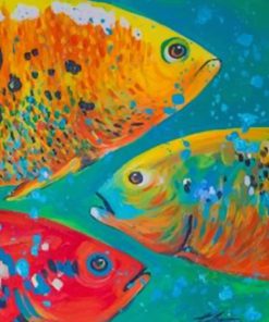 Colorful Fishes paint by numbers