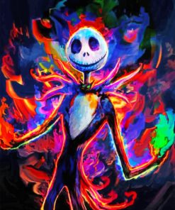 Colorful Jack Nightmare Before Christmas paint by numbers