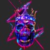 Colorful King Skull paint by numbers