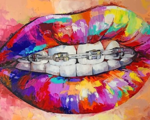 Colorful Lips paint by numbers