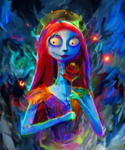 Colorful Sally Nightmare Before Christmas paint by numbers