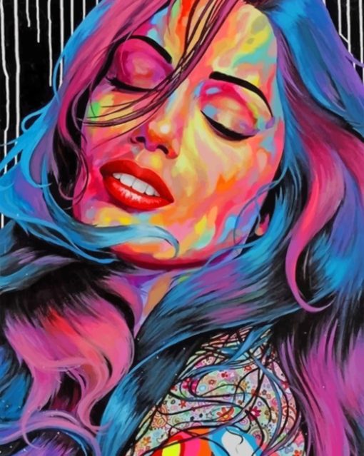 Colorful Woman Paint by numbers