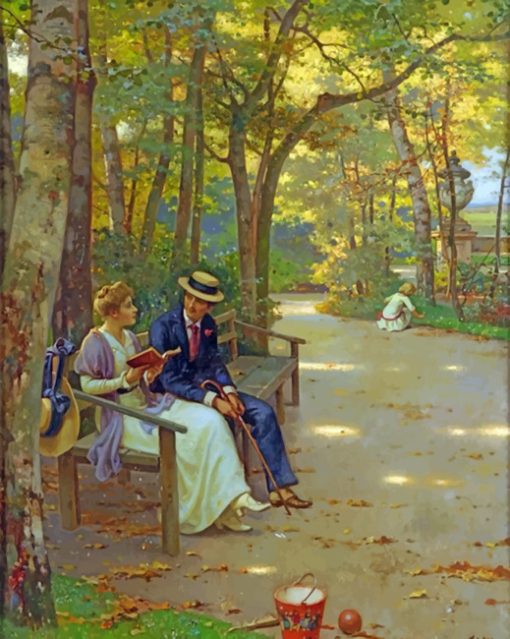 Couple In A Garden Paint by numbers