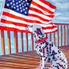 Dog And Flag paint by numbers