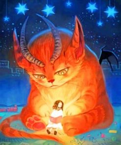 Giant Devil Cat paint by numbers