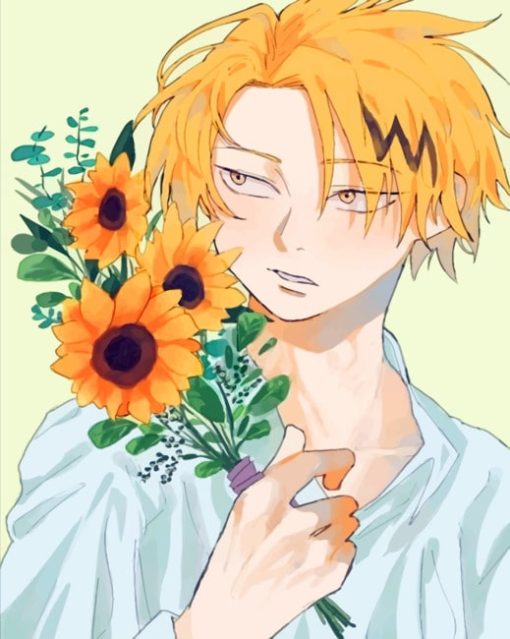 Kaminari And Sunflowers Paint by numbers