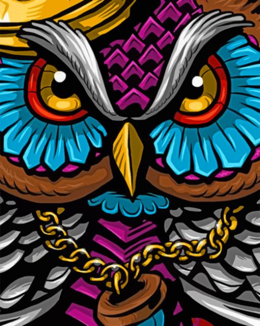 Mad Owl paint by numbers