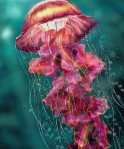 Pink Jellyfish Paint by numbers