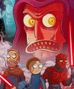 Rick And Morty Star Wars paint by numbers