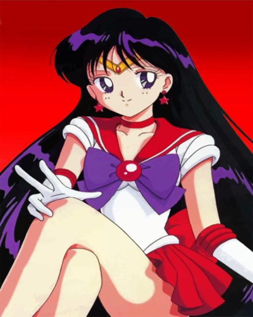 Sailor Mars Amine paint by numbers