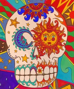 Folk Art Skull paint by numbers