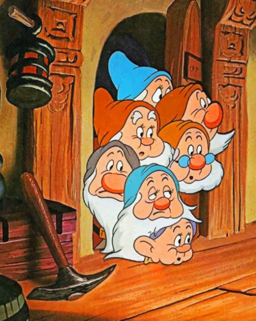 Snow White Dwarfs paint by numbers