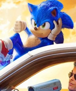 Sonic The Hedgehog Movie paint by numbers