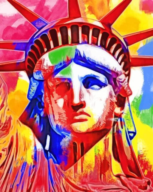 Colorful Statue Of Liberty NY City paint by numbers