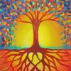 Sunset Tree Of Life Paint by number