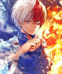 Todoroki From My Hero Academia paint by numbers