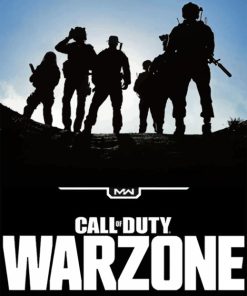 Warzone Call Of Duty Silhouette Paint by numbers