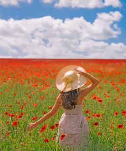 Woman In A Landscape Paint by numbers