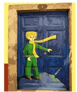 Little Prince On The Door Paint by nummbers