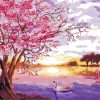 Cherry Blossom By The Water Paint by numbers