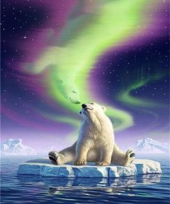 Polar Bear Floating Paint by numbers