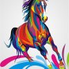 Colorful Arabian Horse Paint by numbers