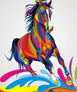 Colorful Arabian Horse Paint by numbers