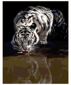 White Tiger Paint by numbers