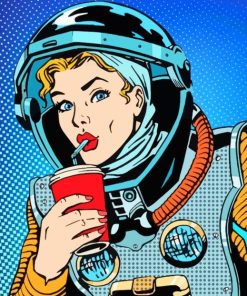 Astronaut Girl Pop Art Paint by numbers