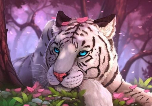 Fantasy White Tiger Paint by numbers