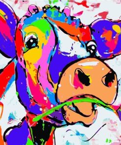 Colored Cow Paint by numbers