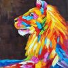 Colorful King Lion Piant by numbers