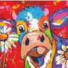 Cows And Flowers Paint by numbers