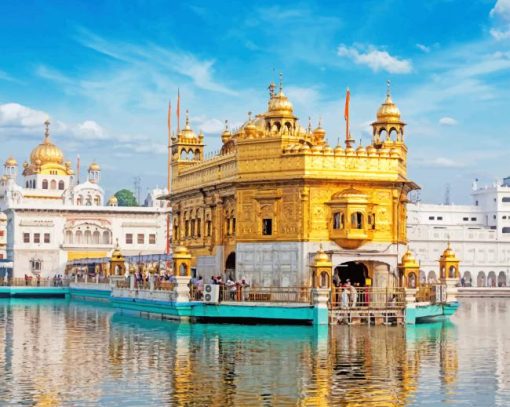 Harmandir Sahib Amristar India Punjab Golden Temple Piant by numbers