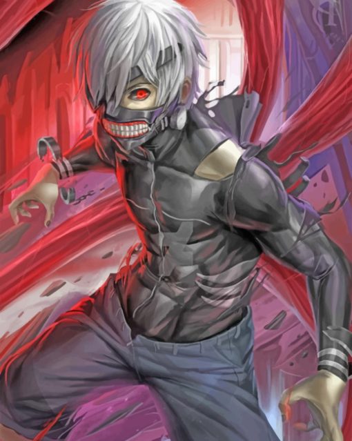 Ken Kaneki paint by numbers