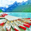 Lake Louise Boats Paint by numbers