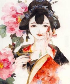 Japanese Woman Paint by numbers