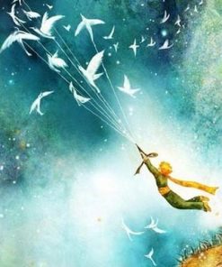 Little Prince Flying With Birds Paint by numbers