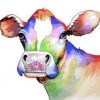 Colorful Cow Piant by numbers